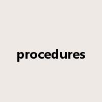 procedures是什么意思