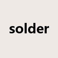 solder是什么意思