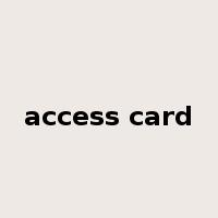 access card是什么意思
