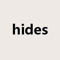 hides是什么意思