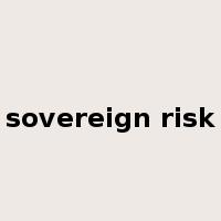 sovereign risk是什么意思