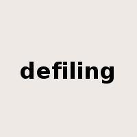defiling是什么意思
