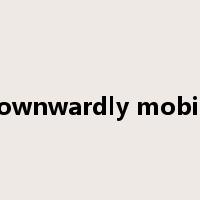 downwardly mobile是什么意思