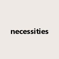 necessities是什么意思