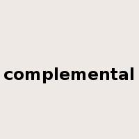 complemental是什么意思