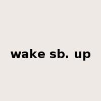 wake sb. up是什么意思