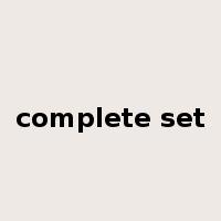 complete set是什么意思