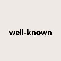 well-known是什么意思