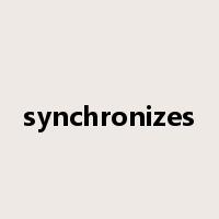 synchronizes是什么意思