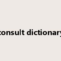 consult dictionary是什么意思