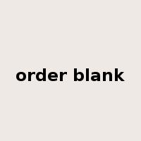 order blank是什么意思