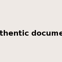 authentic document是什么意思