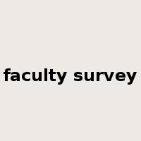 faculty survey是什么意思