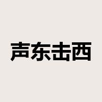 声东击西是什么意思