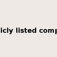publicly listed company是什么意思