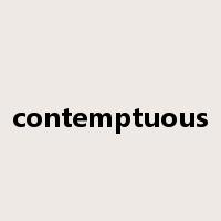 contemptuous是什么意思