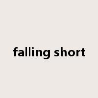 falling short是什么意思