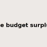 the budget surplus是什么意思