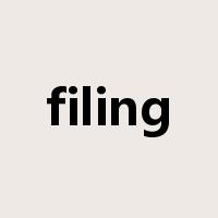 filing是什么意思