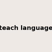 teach language是什么意思