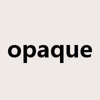 opaque是什么意思