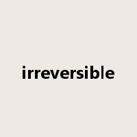 irreversible是什么意思