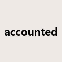 accounted是什么意思