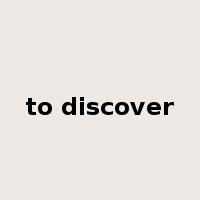 to discover是什么意思