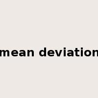 mean deviation是什么意思