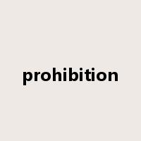 prohibition是什么意思