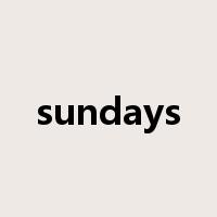 sundays是什么意思