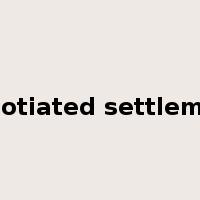 negotiated settlement是什么意思