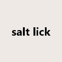 salt lick是什么意思