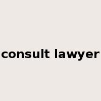 consult lawyer是什么意思