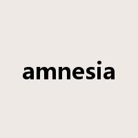 amnesia是什么意思