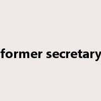 former secretary是什么意思