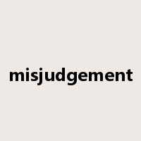 misjudgement是什么意思