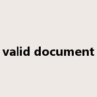 valid document是什么意思