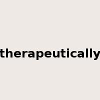 therapeutically是什么意思