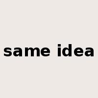 same idea是什么意思