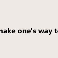 make one's way to是什么意思