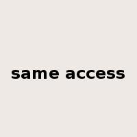 same access是什么意思