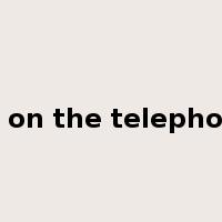 be on the telephone是什么意思
