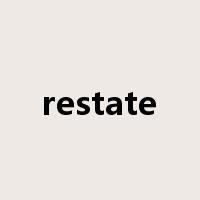 restate是什么意思