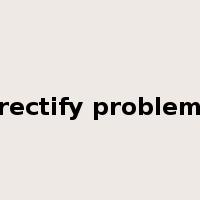rectify problem是什么意思