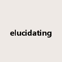 elucidating是什么意思