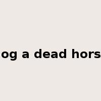 flog a dead horse是什么意思