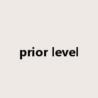 prior level是什么意思