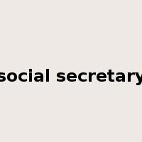 social secretary是什么意思