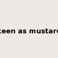keen as mustard是什么意思